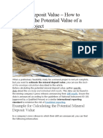 Mineral Deposit Value