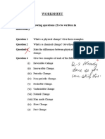 ICSE - Physical and Chemical Changes W1