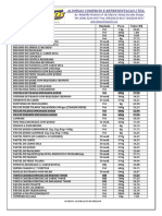 Tabela de Porção - Preços 2022