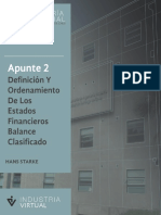 Apunte 2: Definición Y Ordenamiento de Los Estados Financieros Balance Clasificado