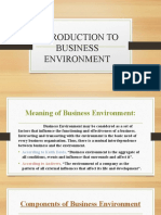 Introduction To Business Environment