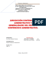 Jurisdicción Contensioso Administrativo y Generalidades Del Proceso Contencioso Administrativo