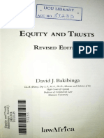 Equity and Trust in Uganda by Bakibinga, Chap. One