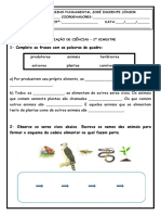 2 Avaliação de Ciencias