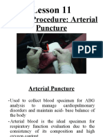 Lesson 11 Arterial Puncture