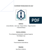 Informe de Desmontaje de La Caja de Cambios Automatica.