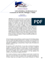 Laiseca, L. Nihilsmo, Fin de La Metafisica y Secularizacion en El Pensamiento de Nietzsche, Heidegger y Vattimo