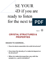 Module 2. Crystal Structure