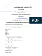 Code de Calcul Pour Un Robot SCARA (FERNINI Brahim)