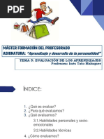 Apuntes Tema 5 La Evaluación de Los Aprendizajes