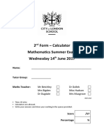 2nd Form Calc 2017