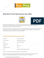 AHA ACLS Post Test Answer Key 2023