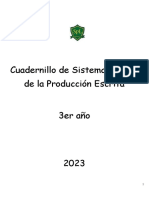 Cuadernillo de Sistematización Producción Escrita Y3