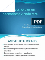 Anestésicos Locales en Odontología y Embarazo