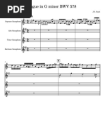 Fugue in G Minor Arr Sax Quartet