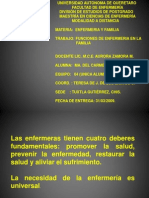 Funciones de La Enfermeria en La Familia