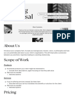 Pricing Proposal Professional Doc in White Black Grey Sleek Monochrome Style