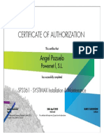 SP3361 Certificate 885116