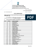 Declaration of Result of The RTR-Aero Examination Held at Hyderabad During 17-10-2022 To 30-11-2022