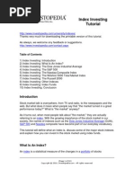 Index Investing Tutorial: (Page 1 of 10)