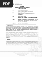 Informe de Justificacion de Compra Quipus