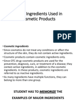 2-Major Ingredients Used in Cosmetic Products