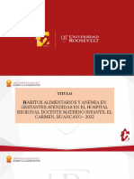 Hábitos Alimentarios y Anemia en Gestantes Sem. 12