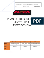 Plan o Procedimiento de Respuestas Rapidas de Baterias Alfa S..a .