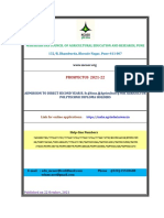 Direct - Second Year B. Sc. (Hons.) Admission Prospectus English 2021-22