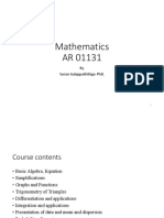 Mathematics AR01131 Slides 1 To 75