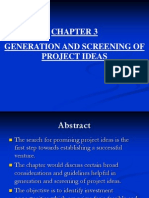 Chapter Generation and Screening of Project Ideas