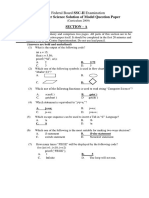 Computer Science SSC-II Solution