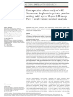 Clinical Oral Implants Res - 2014 - French - Retrospective Cohort Study of 4591 Straumann Implants in Private Practice