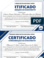 Certificado de Consagração