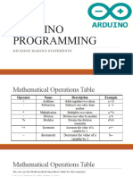 Arduino - Decision Making Statements