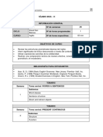 Sílabo 2021-II - Inglés Anual San Marcos