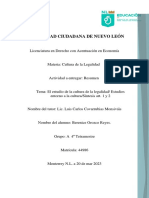 El Estudio de La Cultura de La Legalidad Estudio Entorno A La Cultura Art 1 y 2