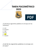 Foca Exámen Psicométrico 2023 Respuestas