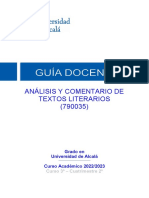 Literatura y Analisis de Textos Alcalá