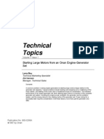 Technical Topics: Starting Large Motors From An Onan Engine-Generator Set