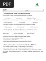 Examen de 3ºeso La Ciudad 1