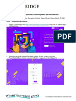 Cambridge One - Guía de Activación de Recursos Digitales y Reporte de Inconvenientes