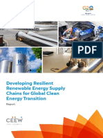 Developing Resilient Renewable Energy Supply Chains For Global Clean Energy Transition