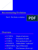 Reconstructing Evolution: Part I: Pre-Biotic Evolution