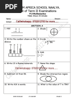 EOT II P - 3 Mathematics