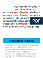 Post Method Pedagogy