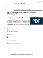 Effect of Si Addition On The Creep Performance of A Ni Based Superalloy