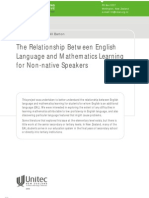 The Relationship Between English Language and Mathematics Learning For Non-Native Speakers