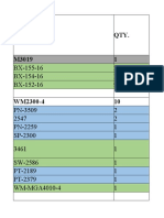 Spare Part List-M3019