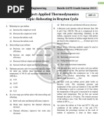 Reheat in Brayton Cycle - DPP-15 - GATE Crash Course 2023 Mechanical